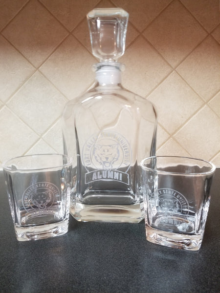 Etched Decanter